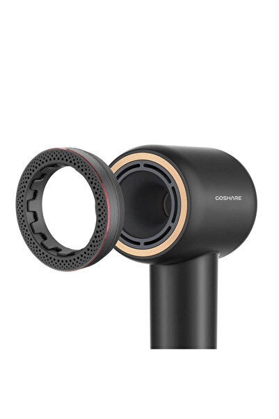 Coshare Saç Kurutma ve Fön Makinesi 1600W Coshare HD10E SuperFlow1 İyon Teknolojili Isı Dereceli Siyah