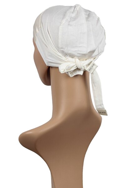 Eşarppark Likralı Saten Bone 2502-16 Ekru