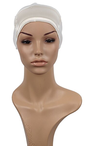 Eşarppark Likralı Saten Bone 2502-16 Ekru