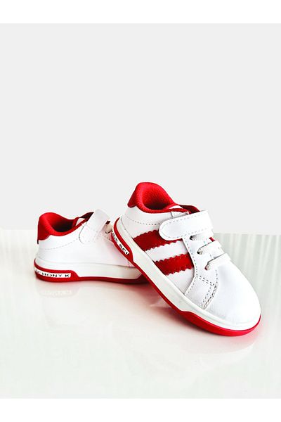 babelia Pantofi sport albi ortopedici First Step din piele artificială