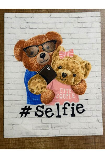 Gönülden Tasarım 23x19 Cm ursuleț dublu Selfie Yazzı Arma Yamaa Aplikă de cusut