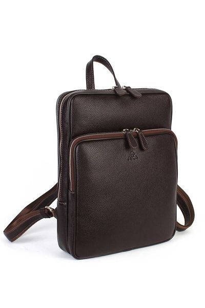 Aka Deri AKA LEATHER 905 100% GENUINE LEATHER BUSINESS BACKPACK WITH LAPTOP COMPARTMENT BLACK BROWN