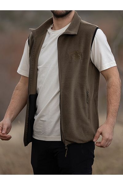 Huğlu Eagle Embroidered Fleece Vest