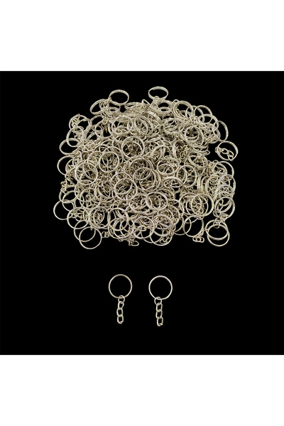 hobimon 25 bucăți lanț chei inel - breloc amigurumi macrame argintiu