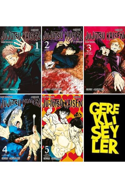 Gerekli Şeyler Yayıncılık Jujutsu Kaisen 1-2-3-4-5 manga seti ayraç hediyeli