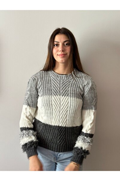 Gönülden Tasarım ЖІНОЧИЙ ТРИКОТАЖНИЙ СВІТЕР З ПАЙЕТКАМИ