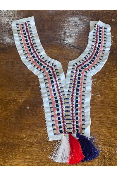 Gönülden Tasarım EMBROIDERY ETHNIC AUTHENTIC BOHEMIAN DRESS SHIRT BLOUSE PUDDLE APPLIQUE 32X26