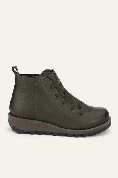 TUNAELLİ CIZME SCURTĂ ȘI CIZME SCURTĂ DE PIELE NATURALĂ VERDE VERDE DE FEMEI MĂRIMEA 36-41