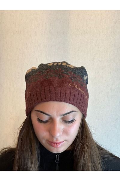 Gönülden Tasarım ETHNIC PATTERNED BOHEM BEANIE KNITWEAR BEANIE UNISEX