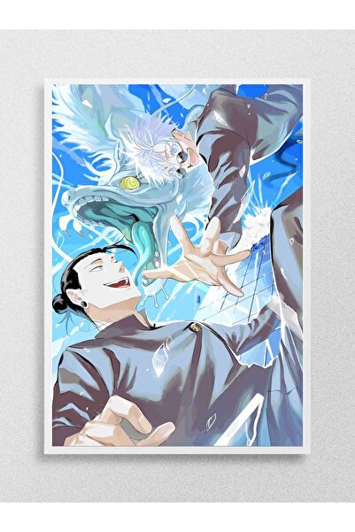 Mudi Store Jujutsu Kaisen gojo x geto Anime Poster Çerçevesiz Yüksek Kalite A...