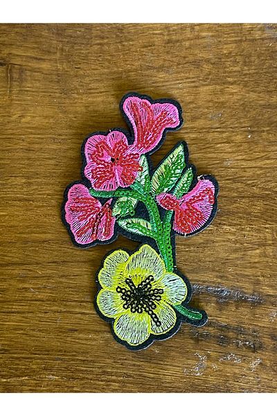 Gönülden Tasarım 13X8 CM FERĂSTREȚĂȚI BORDURIȚĂ ȘI PAILLETE APPLICĂȚI FLORI ARMĂ PATCH CUCERE