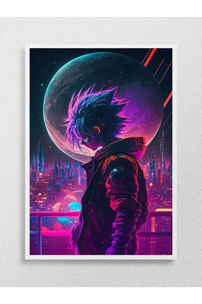 Mudi Store Cyberpunk Steampunk Neon Anime Poster Çerçevesiz Yüksek Kalite Ani...