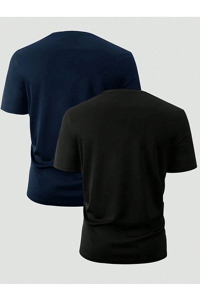MOONBULL Men's PARIS Printed 2-Piece Oversize T-shirt with Six Lines Detail