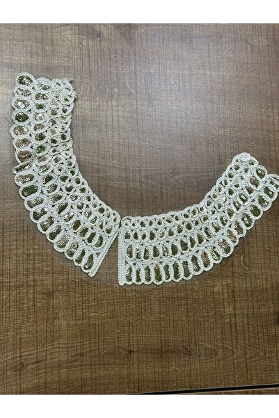 Gönülden Tasarım 35X7 CM PUL PAYETLİ YAKA ELBİSE GÖMLEK YAKA APLİKE DİKİŞ HOB...