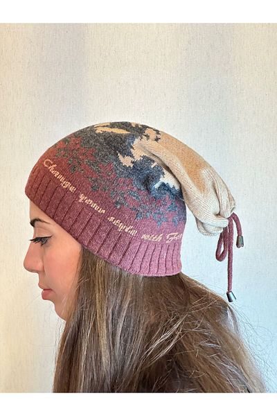 Gönülden Tasarım ETHNIC PATTERNED BOHEM BEANIE KNITWEAR BEANIE UNISEX