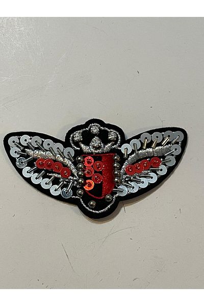 Gönülden Tasarım 9x5 Cm Paiete Zircon Piatra Fluture Applique Accesoriu Patch Crestă