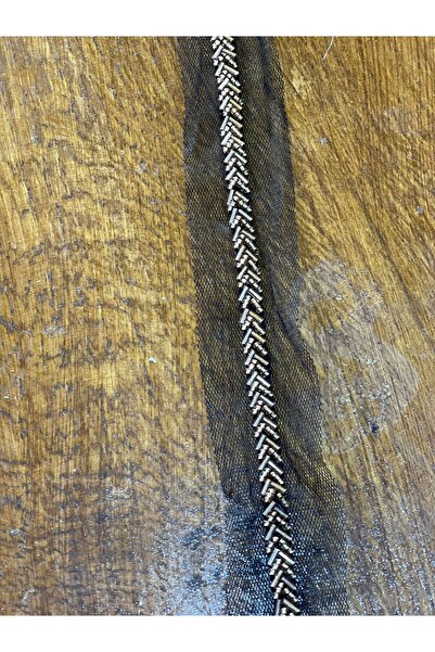 Gönülden Tasarım 0.5 سم عرض خرزة فولاذية مطرزة بشريط حدودي مزين بتزوير ملحقات هواية الخياطة (1 متر)