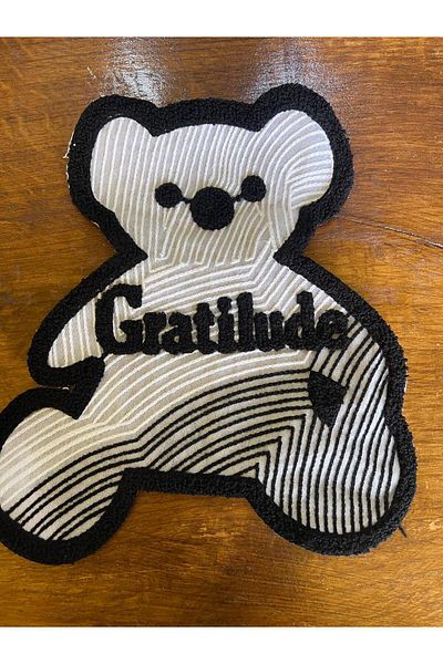 Gönülden Tasarım 25X21CM ȚESUT TRANSPARENT urs aplicație armă patch cusut hobby