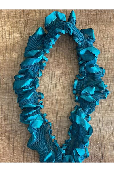 Gönülden Tasarım Lungime 70 Cm Latime 5 Cm Volane Petrol Verde Elastic Rotund Accesoriu Cusaturi Applique