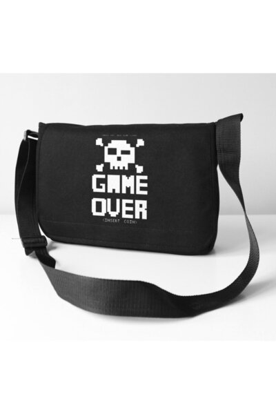DEEFWEAR Game Over Geantă Messenger Neagră Unisex