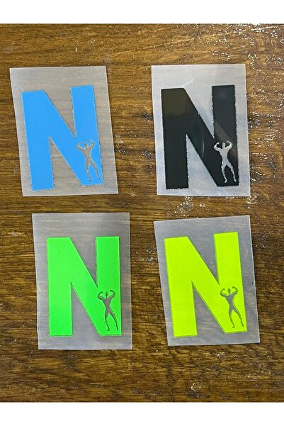 Gönülden Tasarım 4x3 cm peglač za glačanje, 4 boje, mala veličina, slovo N, a...