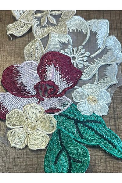 Gönülden Tasarım 21x11cm Broderie Broderie Culoare strălucitoare Guipure Broderie Applique Patch Accesoriu de cusut