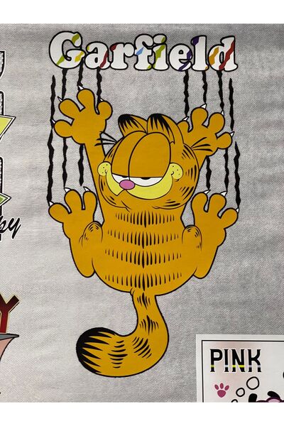 Gönülden Tasarım 26x14cm Tricou cu imprimeu Garfield, care se lipsește cu căl...