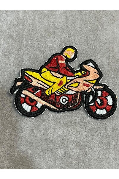 Gönülden Tasarım 7x5 Cm Patch de armă pentru aplice cu motor roșu galben care se lipsește cu fier de călcat