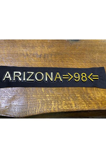 Gönülden Tasarım 24x3 см Золотий рельєфний напис - Арізона Аплікація, Емблема...
