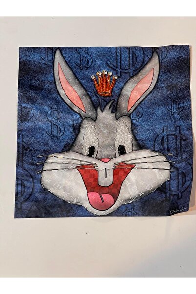 Gönülden Tasarım 23x24 cm Sa kamenčićima Sa perlama Bugs Bunny aplikacija zak...