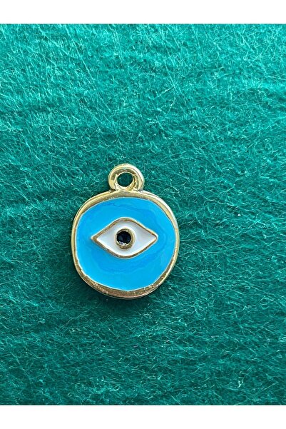 Gönülden Tasarım 1.5 Cm Altın Sarısı Nazar Boncuklu Kolye Bileklik Ucu Takı Y...