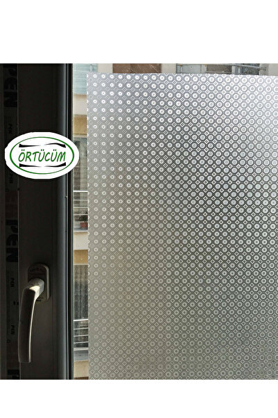 Örtücüm 45 Cm X 2 Metre Buzlu Statik Yapışkansız Hologram Desenli Cam Folyo Ev Ofis Balkon Duşakabin Film