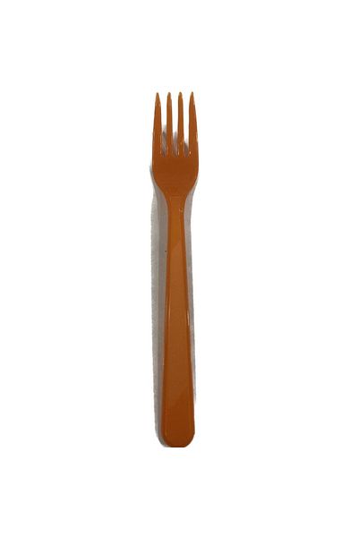 Roll-Up Orange Colored 25 Plastic Forks