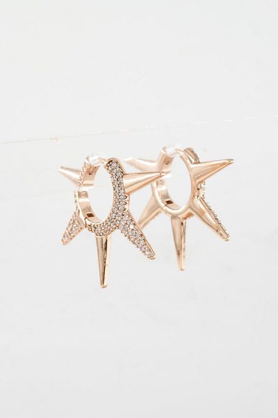 By Zeyna Aksesuar Rose Gold Vip Earring Set - Women's Xuping