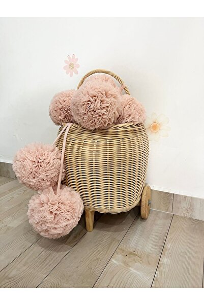 Miniminitoys Çocuk Odası Tül Cibinlik Seti Yoğun Pileli ( Aksesuarlar: 6 Ponpon ve Gold Tac Dahil )