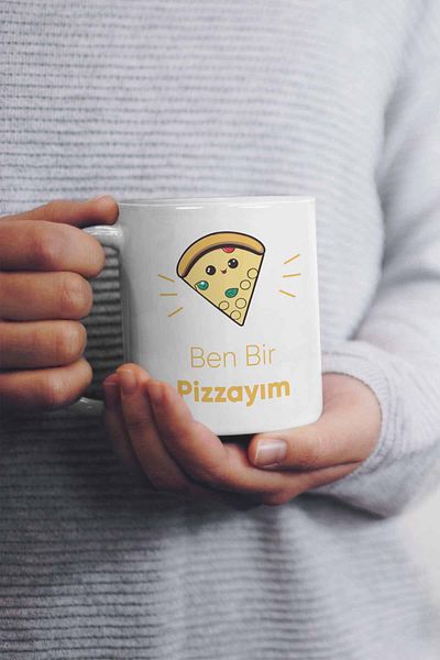 qoeuyl boutique I'm A Pizza Cute Birthday Lover Wife Friend Gift Printed Mug Cup