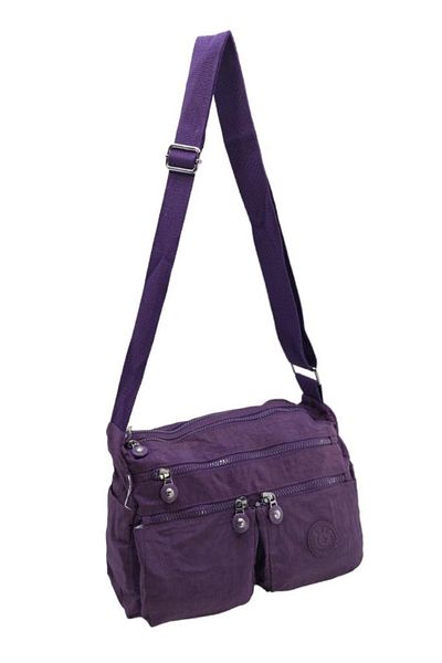 Baginn Geantă de damă cu curea încrucișată ușoară cu buzunare multiple, țesătură clinker 30 cm