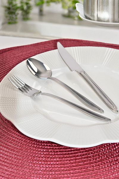 Lugga Sare Sweet Fork Spoon Knife Set 18 Pieces for 6 People
