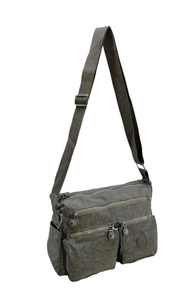 Baginn Geantă de damă cu curea încrucișată ușoară cu buzunare multiple, țesătură clinker 30 cm