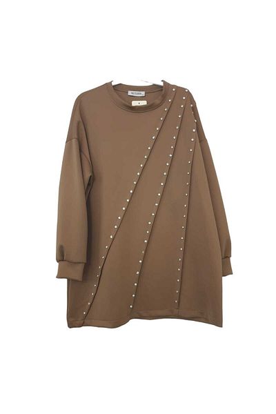 GGMM STONE DETAIL SCUBA FABRIC TUNIC