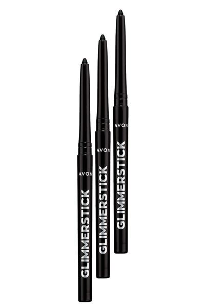 AVON Glimmersticks Asansörlü Açılıp Kapanabilen Göz Kalemi Blackest Black Üçlü Set