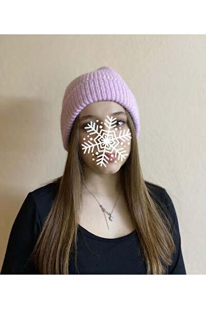 sema aksesuar قبعة شتوية نسائية صوفية سادة - قبعة - هدية عيد الحب