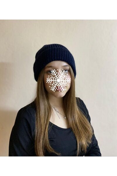 sema aksesuar قبعة شتوية نسائية صوفية سادة - قبعة - هدية عيد الحب