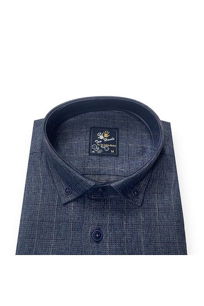 Sadık Collection Cămăși din lână cu mânecă lungă, cu două mâini, clasice, cu buzunare duble, 503
