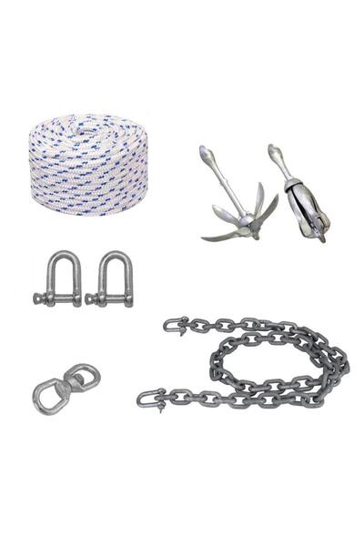 OCEANMARİNE Tekne ve Şişme Bot İçin Hazır Şemsiye Çapa ,Çıpa Seti 8KG