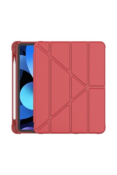 MOBAX Apple Ipad 6 Nesil 9.7 2018 Kılıf Kalem Bölmeli Trifolding Silikon A189...