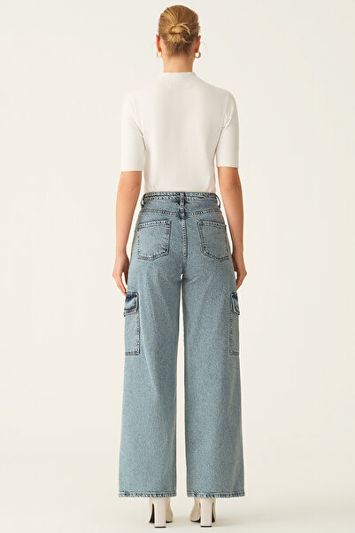 Perspective Berys Light Blue Color Women's Denim Trousers