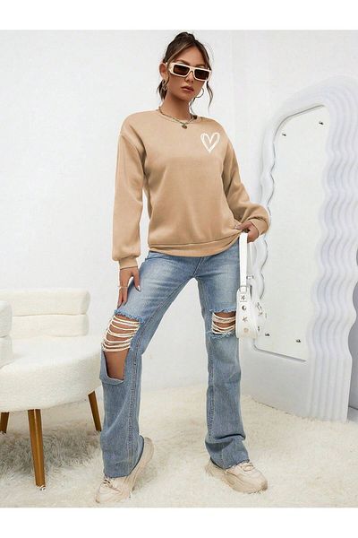 DAXİS Sportwear Company ΓΥΝΑΙΚΕΙΑ ΚΑΡΔΙΑ ΕΚΠΤΩΜΕΝΗ OVERSIZE ZERO NECK ΦΟΥΤΕΡ DAXIS Sportwear Company