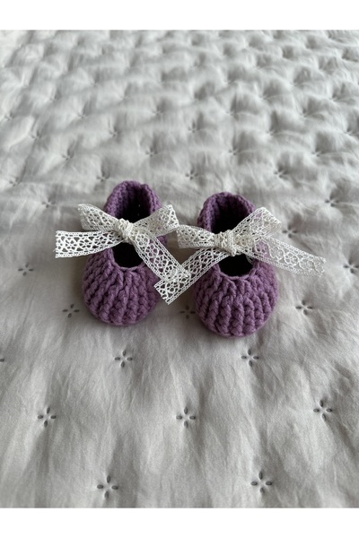 Handmade Güpür Bağcıklı Babet