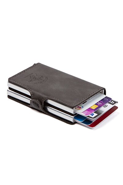 Newish Double Automatic Card Mechanism Card Holder Wallet with Rfid Blocking Feature (6.5x9.5cm)